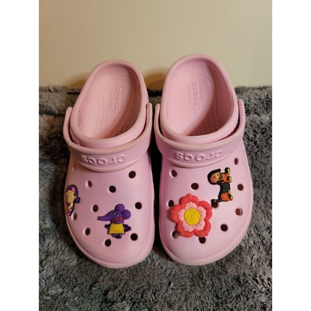 Crocs Clogs  Pink Size J 2